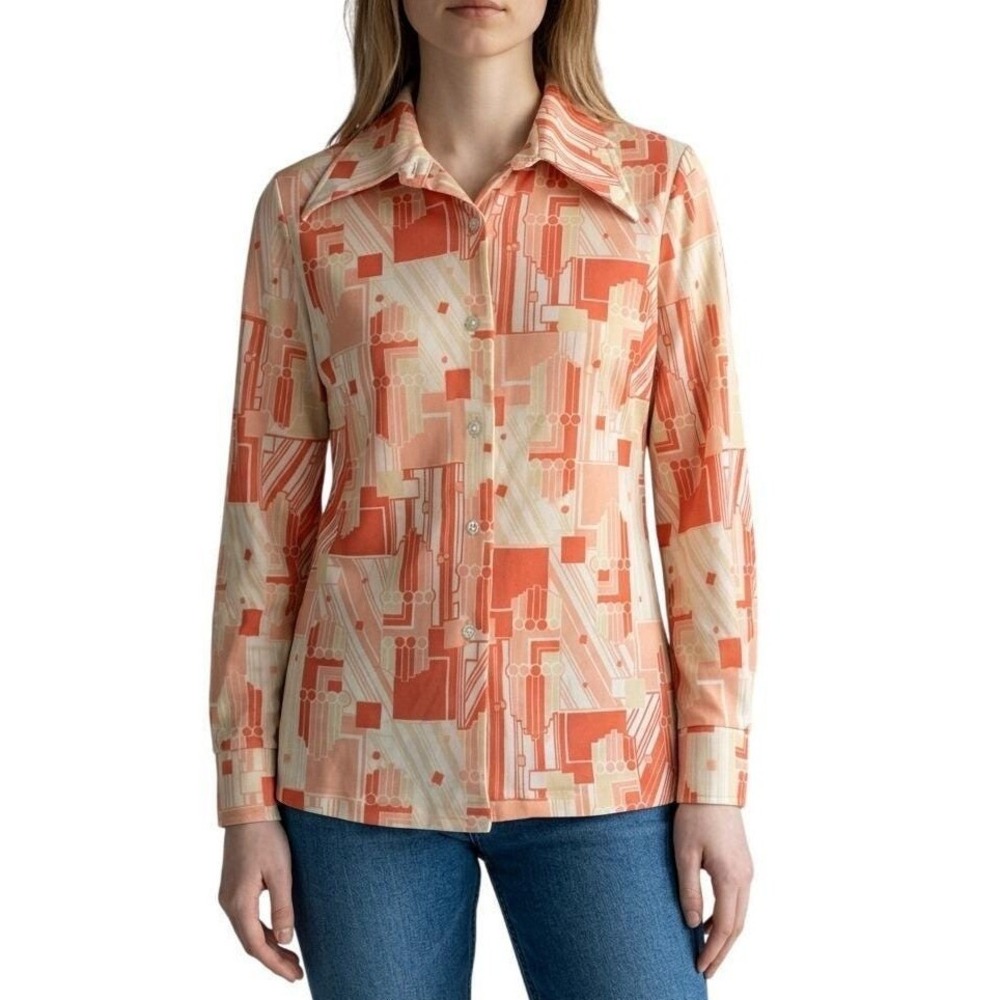 Womens Vintage Button Up Shirt